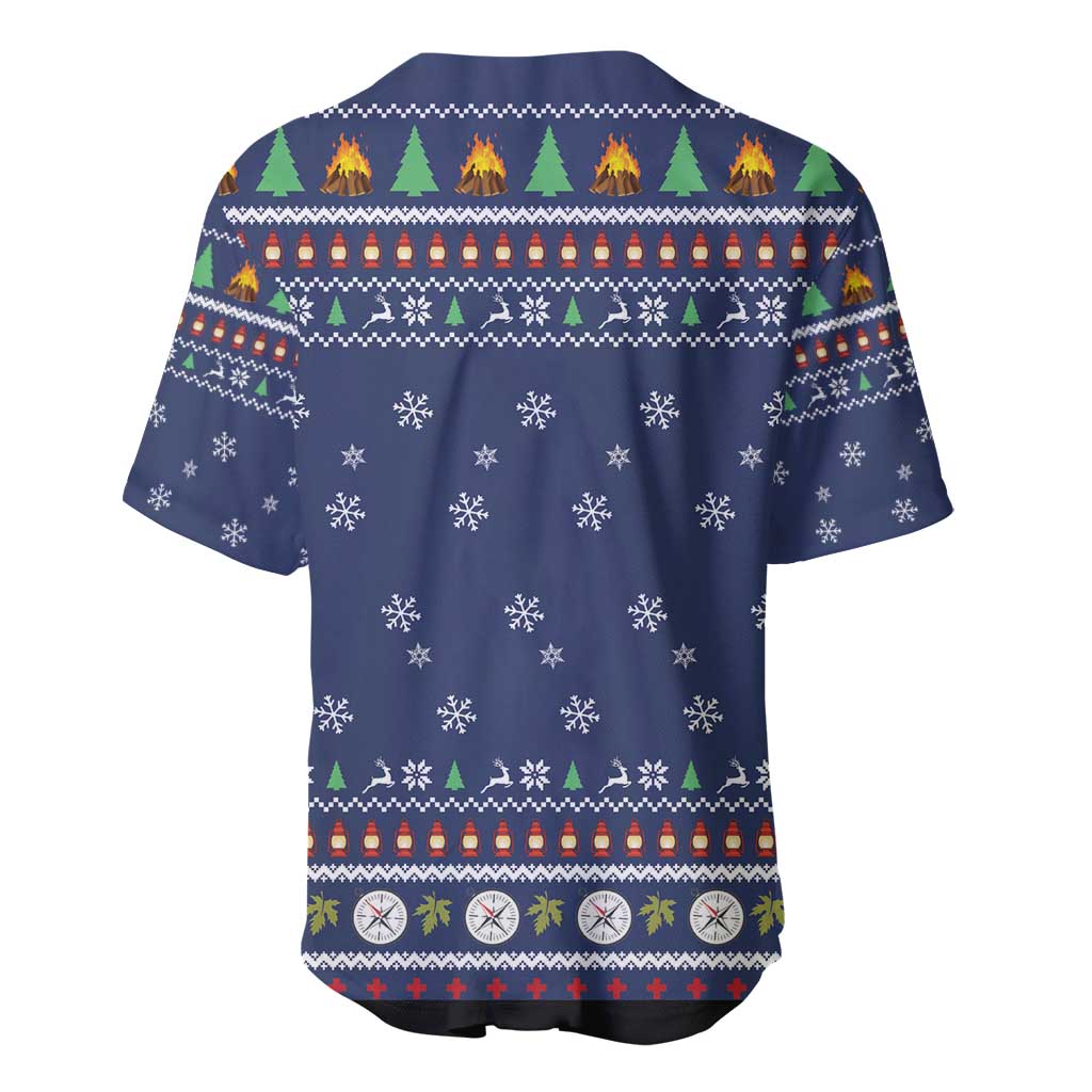 Bear Christmas Baseball Jersey Camping I Hate People - Wonder Print Shop