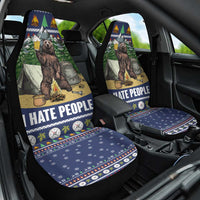 Bear Christmas Car Seat Cover Camping I Hate People - Wonder Print Shop
