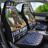 Bear Christmas Car Seat Cover Camping I Hate People - Wonder Print Shop