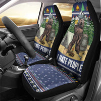 Bear Christmas Car Seat Cover Camping I Hate People - Wonder Print Shop
