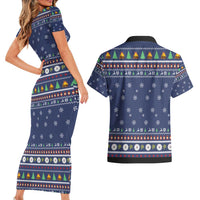 Bear Christmas Couples Matching Short Sleeve Bodycon Dress and Hawaiian Shirt Camping I Hate People - Wonder Print Shop