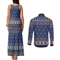 Bear Christmas Couples Matching Tank Maxi Dress and Long Sleeve Button Shirt Camping I Hate People - Wonder Print Shop