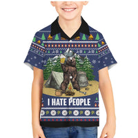 Bear Christmas Family Matching Mermaid Dress and Hawaiian Shirt Camping I Hate People - Wonder Print Shop
