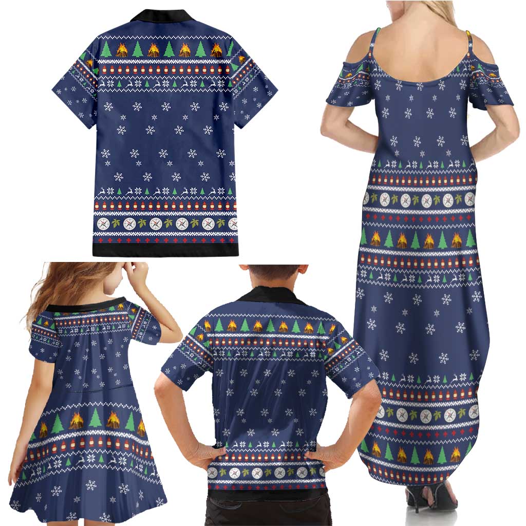 Bear Christmas Family Matching Summer Maxi Dress and Hawaiian Shirt Camping I Hate People - Wonder Print Shop