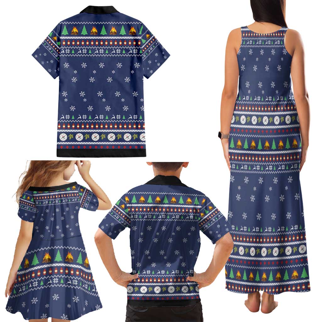 Bear Christmas Family Matching Tank Maxi Dress and Hawaiian Shirt Camping I Hate People - Wonder Print Shop