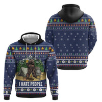 Bear Christmas Hoodie Camping I Hate People - Wonder Print Shop