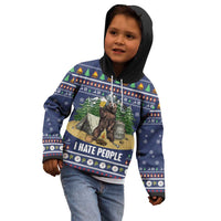 Bear Christmas Kid Hoodie Camping I Hate People - Wonder Print Shop