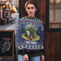 Bear Christmas Ugly Christmas Sweater Camping I Hate People - Wonder Print Shop