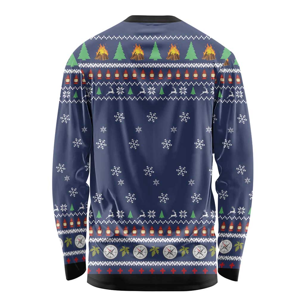 Bear Christmas Long Sleeve Shirt Camping I Hate People - Wonder Print Shop