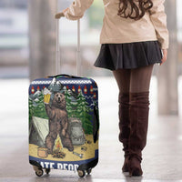Bear Christmas Luggage Cover Camping I Hate People - Wonder Print Shop