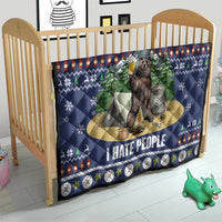 Bear Christmas Quilt Camping I Hate People - Wonder Print Shop