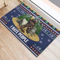 Bear Christmas Rubber Doormat Camping I Hate People - Wonder Print Shop