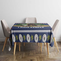 Bear Christmas Tablecloth Camping I Hate People - Wonder Print Shop