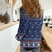 Bear Christmas Women Casual Shirt Camping I Hate People - Wonder Print Shop