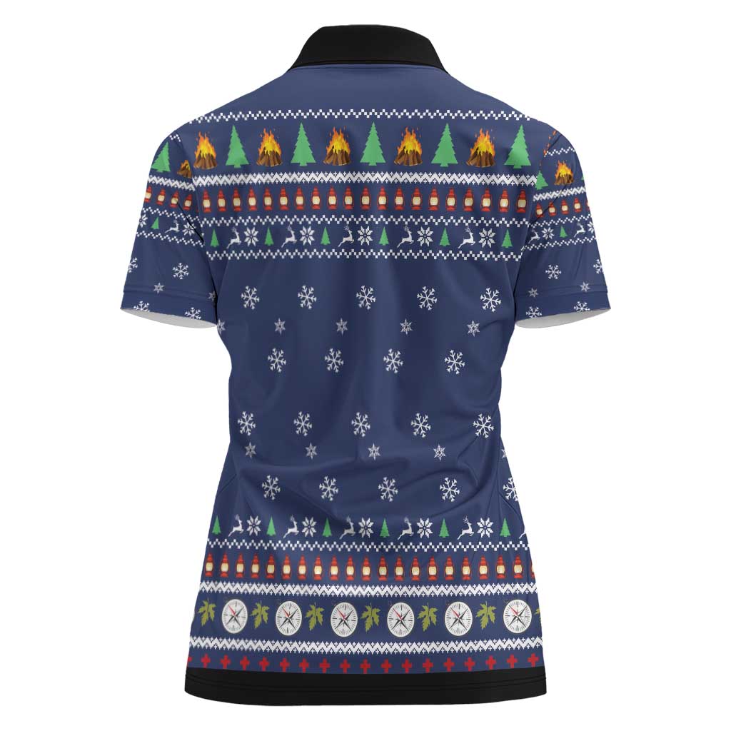 Bear Christmas Women Polo Shirt Camping I Hate People - Wonder Print Shop