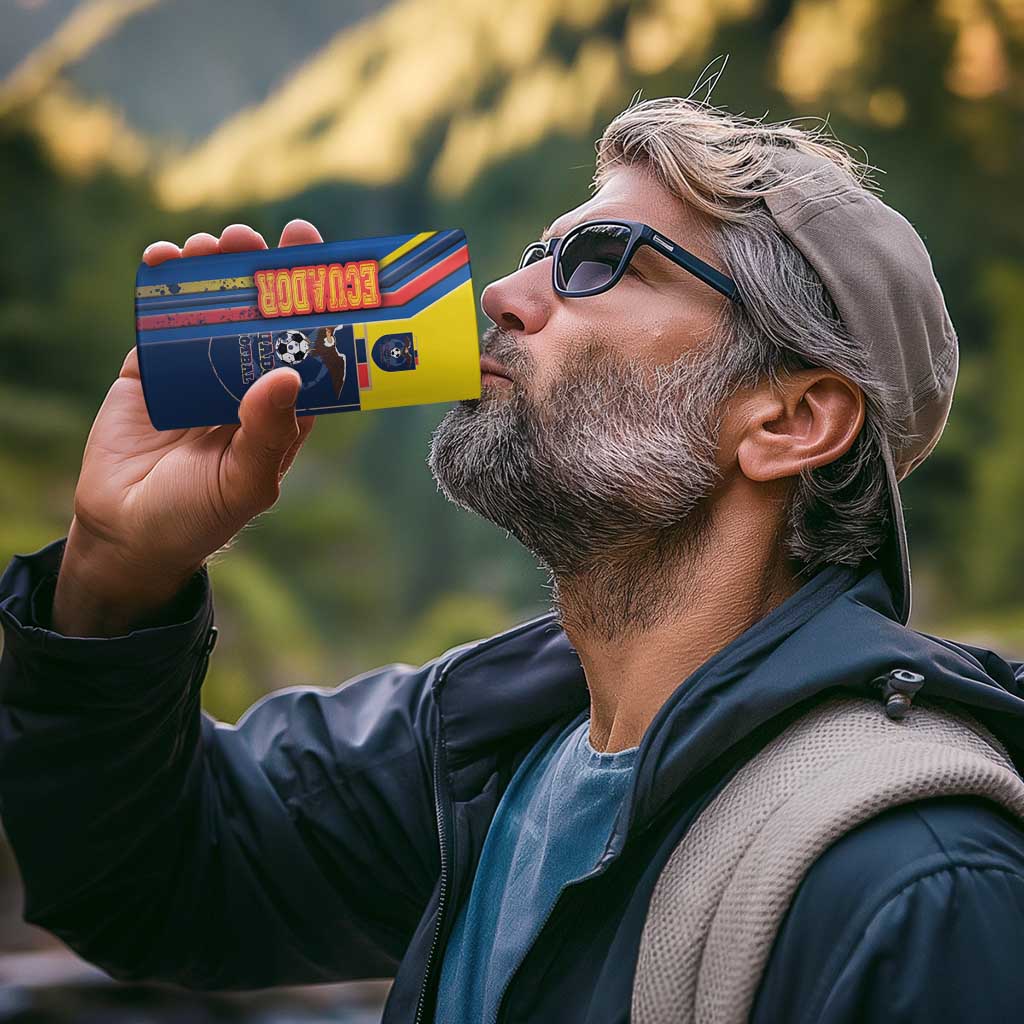 Ecuador Football 4 in 1 Can Cooler Tumbler La Tricolor Soccer - Road To Champion - Wonder Print Shop