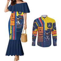 Ecuador Football Couples Matching Mermaid Dress and Long Sleeve Button Shirt La Tricolor Soccer - Road To Champion DT03