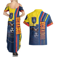 Ecuador Football Couples Matching Summer Maxi Dress and Hawaiian Shirt La Tricolor Soccer - Road To Champion - Wonder Print Shop