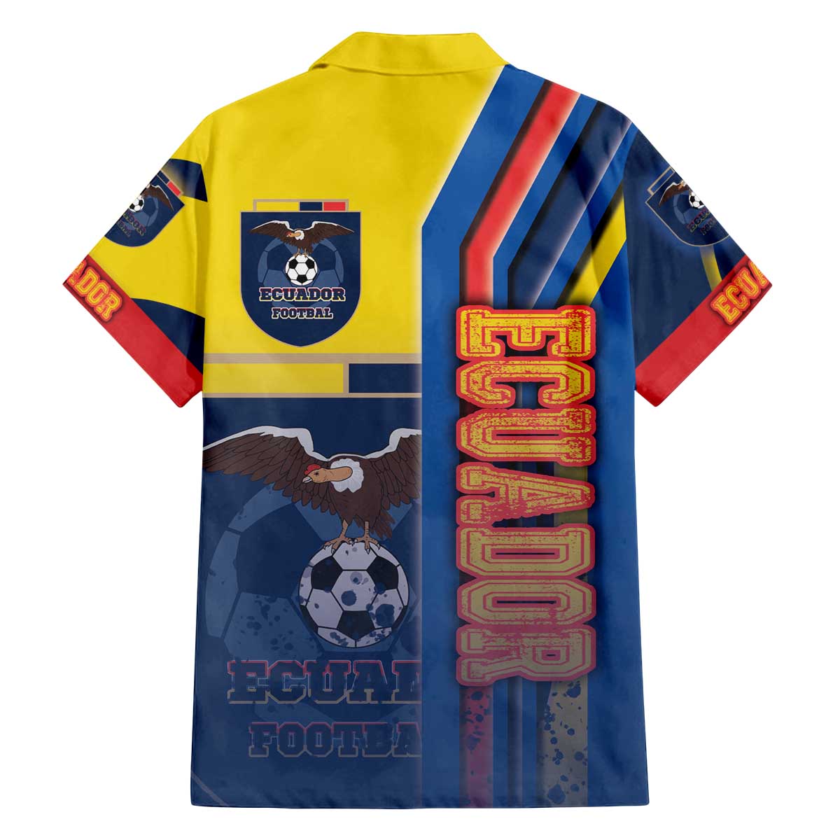 Ecuador Football Family Matching Off The Shoulder Long Sleeve Dress and Hawaiian Shirt La Tricolor Soccer - Road To Champion - Wonder Print Shop