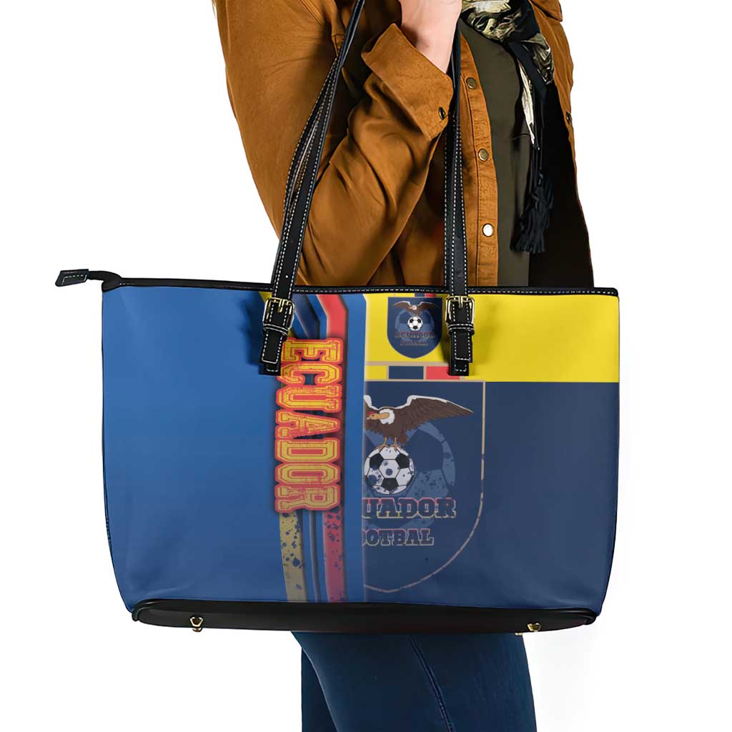 Ecuador Football Leather Tote Bag La Tricolor Soccer - Road To Champion - Wonder Print Shop