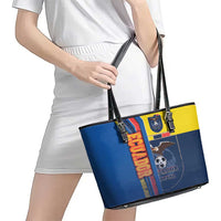 Ecuador Football Leather Tote Bag La Tricolor Soccer - Road To Champion - Wonder Print Shop