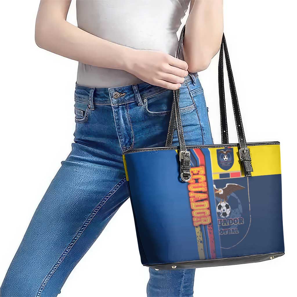 Ecuador Football Leather Tote Bag La Tricolor Soccer - Road To Champion - Wonder Print Shop