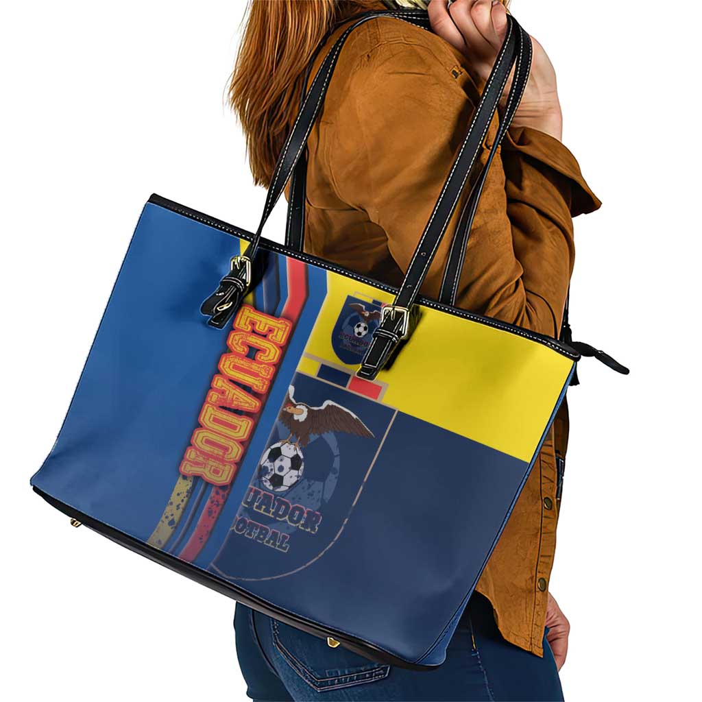Ecuador Football Leather Tote Bag La Tricolor Soccer - Road To Champion - Wonder Print Shop