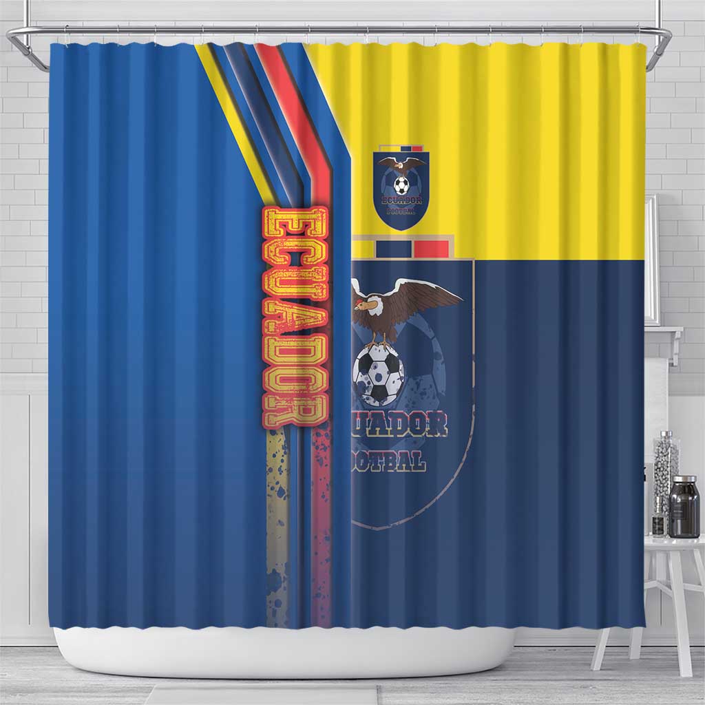 Ecuador Football Shower Curtain La Tricolor Soccer - Road To Champion