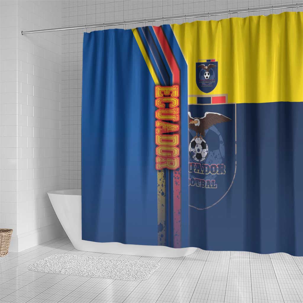 Ecuador Football Shower Curtain La Tricolor Soccer - Road To Champion