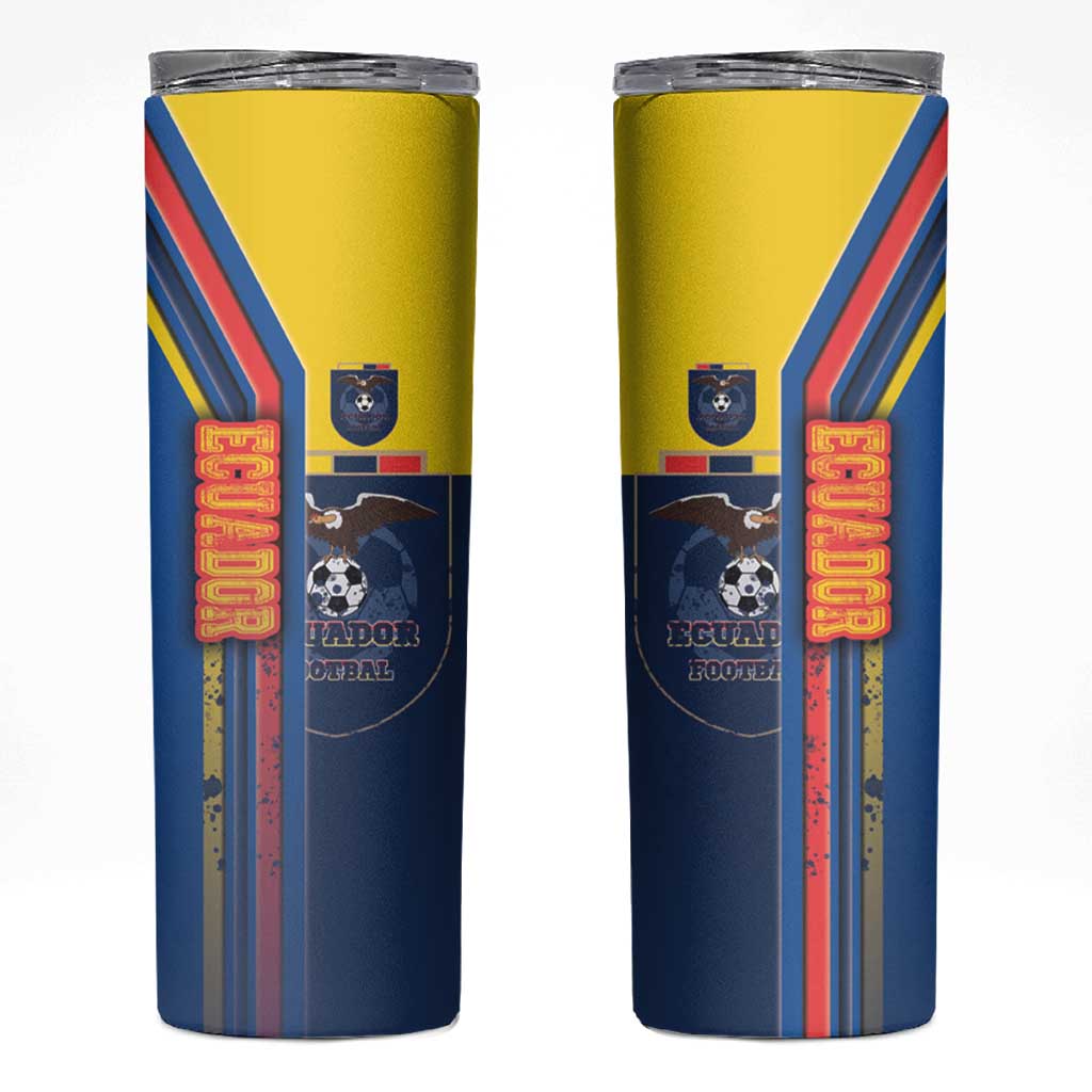Ecuador Football Skinny Tumbler La Tricolor Soccer - Road To Champion - Wonder Print Shop