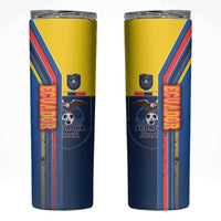Ecuador Football Skinny Tumbler La Tricolor Soccer - Road To Champion - Wonder Print Shop