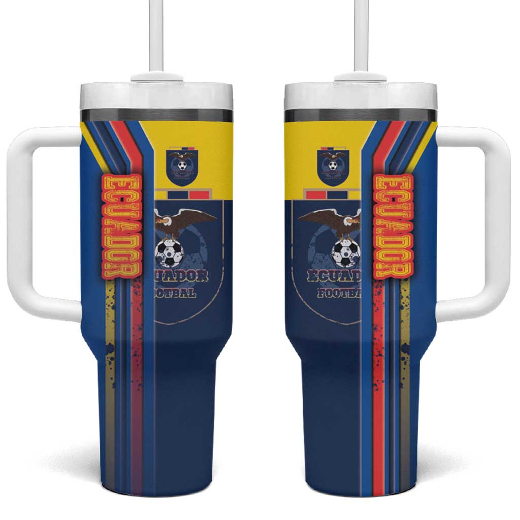 Ecuador Football Tumbler With Handle La Tricolor Soccer - Road To Champion - Wonder Print Shop