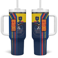 Ecuador Football Tumbler With Handle La Tricolor Soccer - Road To Champion - Wonder Print Shop