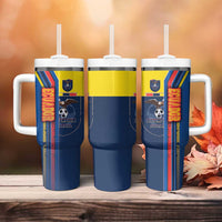 Ecuador Football Tumbler With Handle La Tricolor Soccer - Road To Champion - Wonder Print Shop
