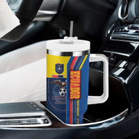 Ecuador Football Tumbler With Handle La Tricolor Soccer - Road To Champion - Wonder Print Shop