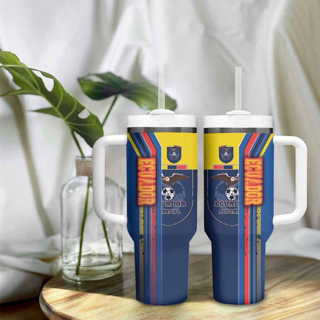 Ecuador Football Tumbler With Handle La Tricolor Soccer - Road To Champion - Wonder Print Shop