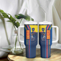 Ecuador Football Tumbler With Handle La Tricolor Soccer - Road To Champion - Wonder Print Shop