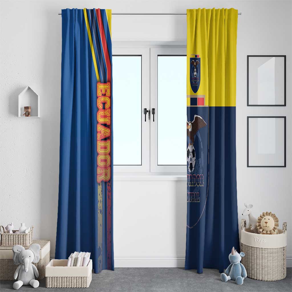 Ecuador Football Window Curtain La Tricolor Soccer - Road To Champion - Wonder Print Shop