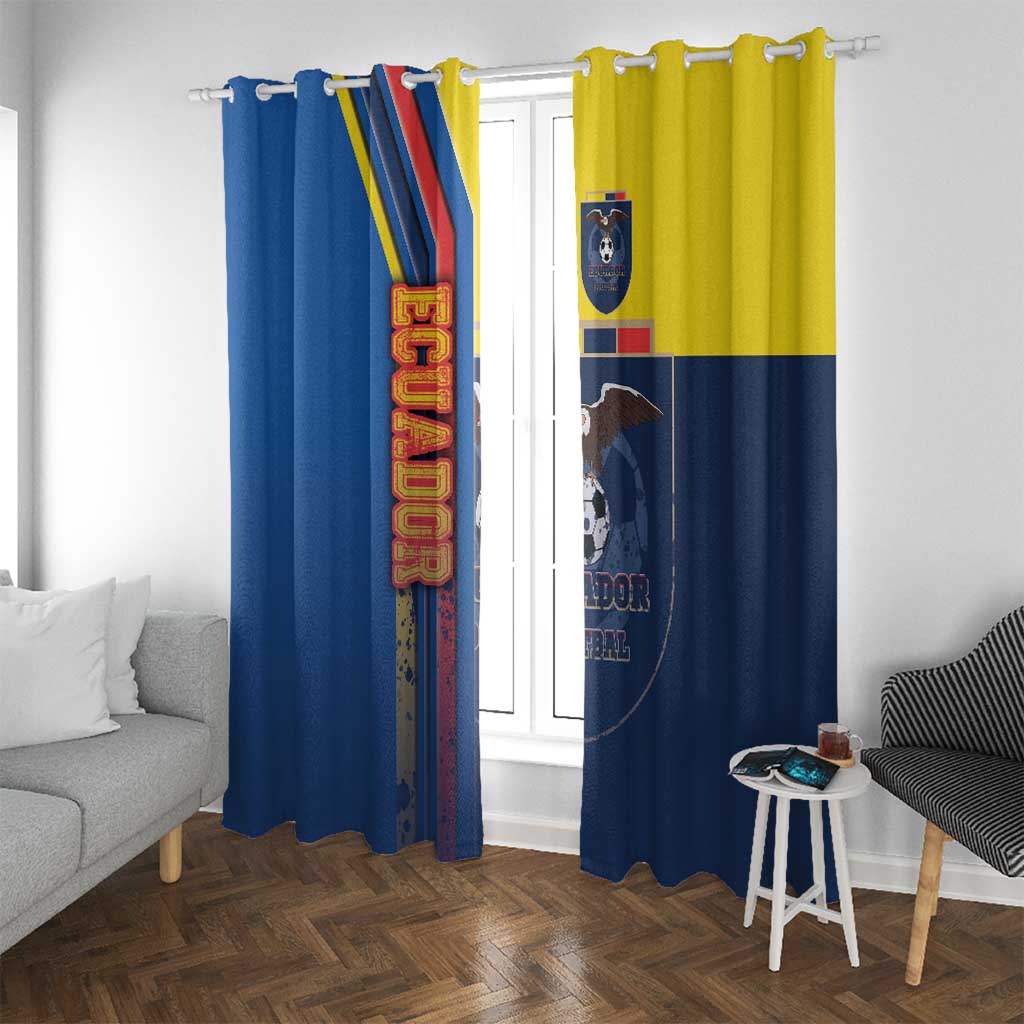 Ecuador Football Window Curtain La Tricolor Soccer - Road To Champion - Wonder Print Shop
