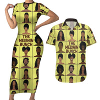 The Melanin Bunch Couples Matching Short Sleeve Bodycon Dress and Hawaiian Shirt Africa Black People