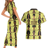 The Melanin Bunch Couples Matching Short Sleeve Bodycon Dress and Hawaiian Shirt Africa Black People