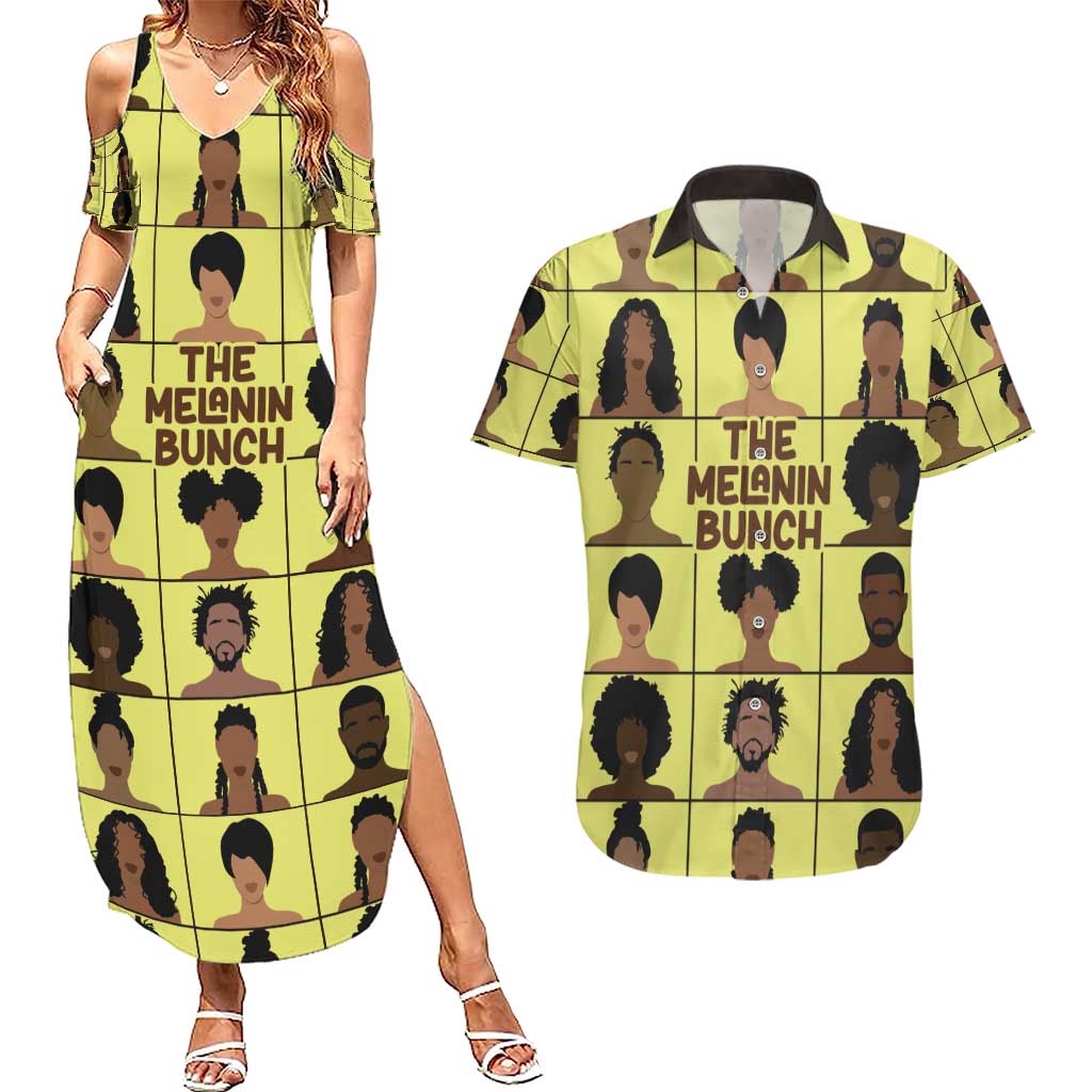 The Melanin Bunch Couples Matching Summer Maxi Dress and Hawaiian Shirt Africa Black People