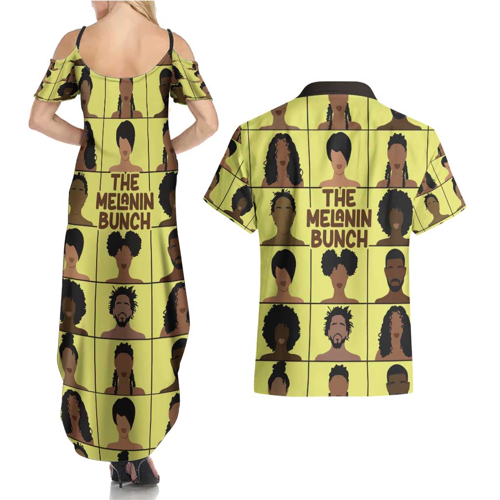 The Melanin Bunch Couples Matching Summer Maxi Dress and Hawaiian Shirt Africa Black People