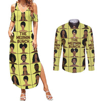 The Melanin Bunch Couples Matching Summer Maxi Dress and Long Sleeve Button Shirt Africa Black People
