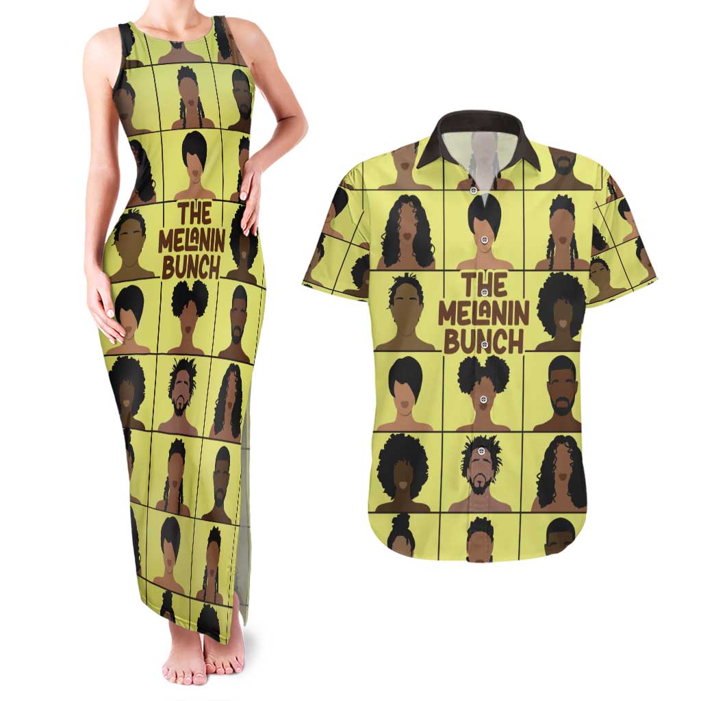 The Melanin Bunch Couples Matching Tank Maxi Dress and Hawaiian Shirt Africa Black People