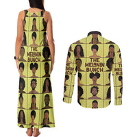 The Melanin Bunch Couples Matching Tank Maxi Dress and Long Sleeve Button Shirt Africa Black People
