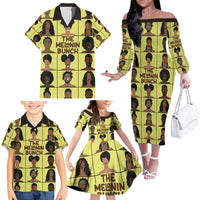The Melanin Bunch Family Matching Off The Shoulder Long Sleeve Dress and Hawaiian Shirt Africa Black People