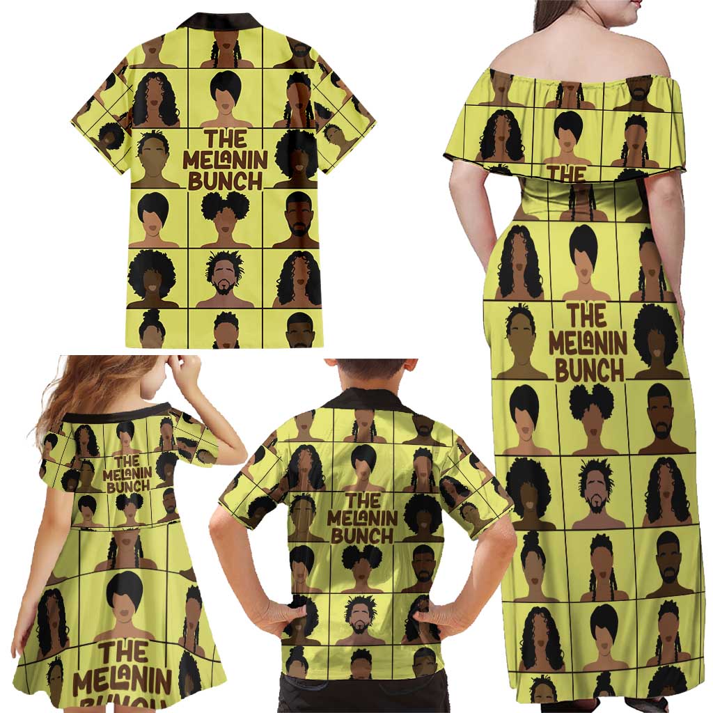 The Melanin Bunch Family Matching Off Shoulder Maxi Dress and Hawaiian Shirt Africa Black People