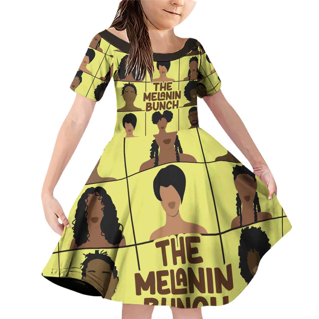 The Melanin Bunch Family Matching Off Shoulder Short Dress and Hawaiian Shirt Africa Black People