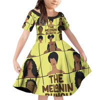 The Melanin Bunch Family Matching Off Shoulder Short Dress and Hawaiian Shirt Africa Black People